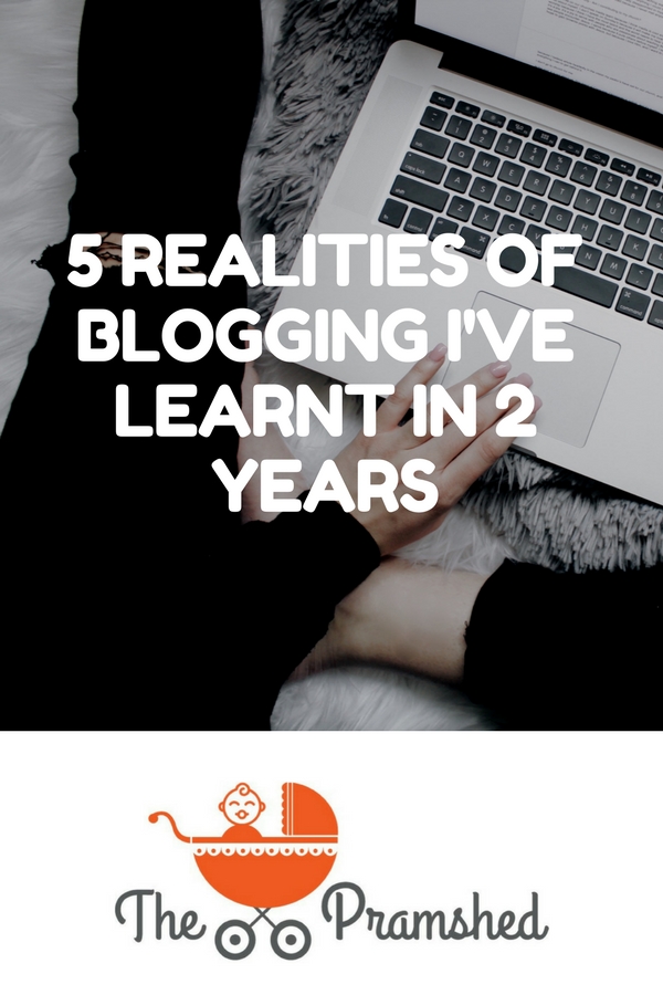 5 realities of blogging I've learnt in 2 years Pinterest Pin