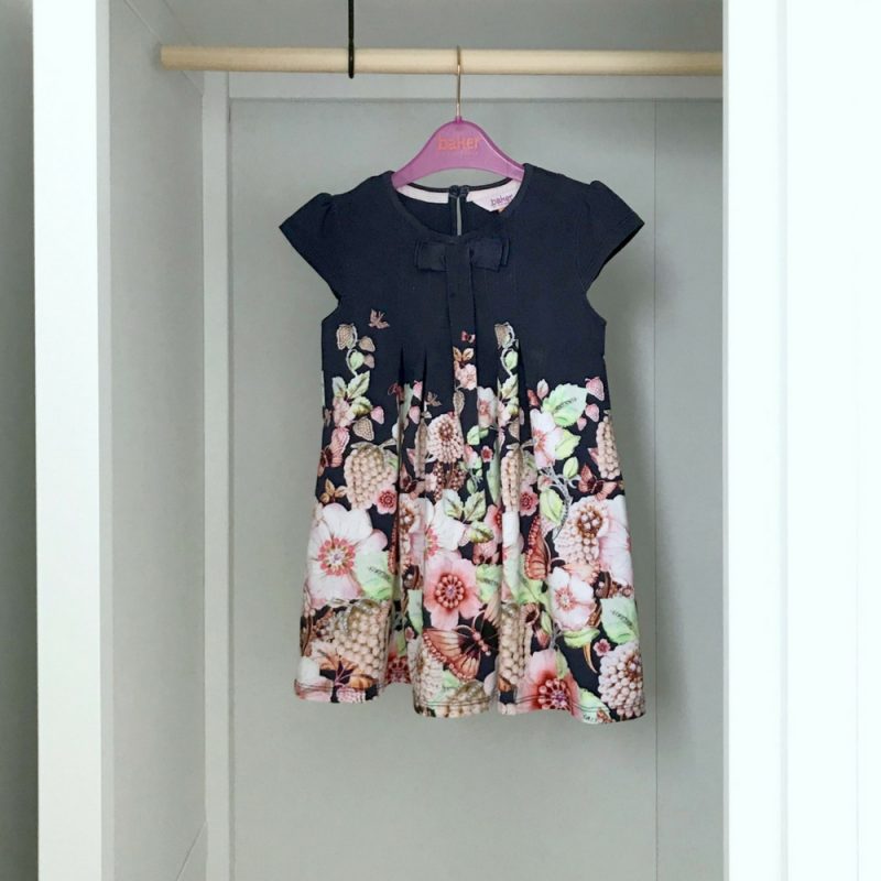 Girls Print Navy Floral Swing Dress by Ted Baker