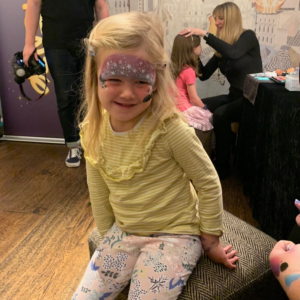 Freya after she had her face painted