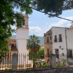Denia old town streets and churches