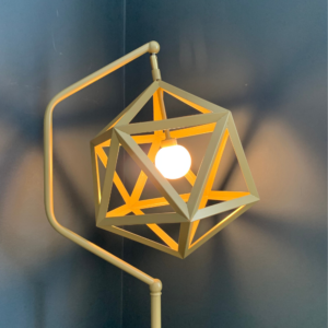 A close up of the Iconic Cubik Floor Lamp