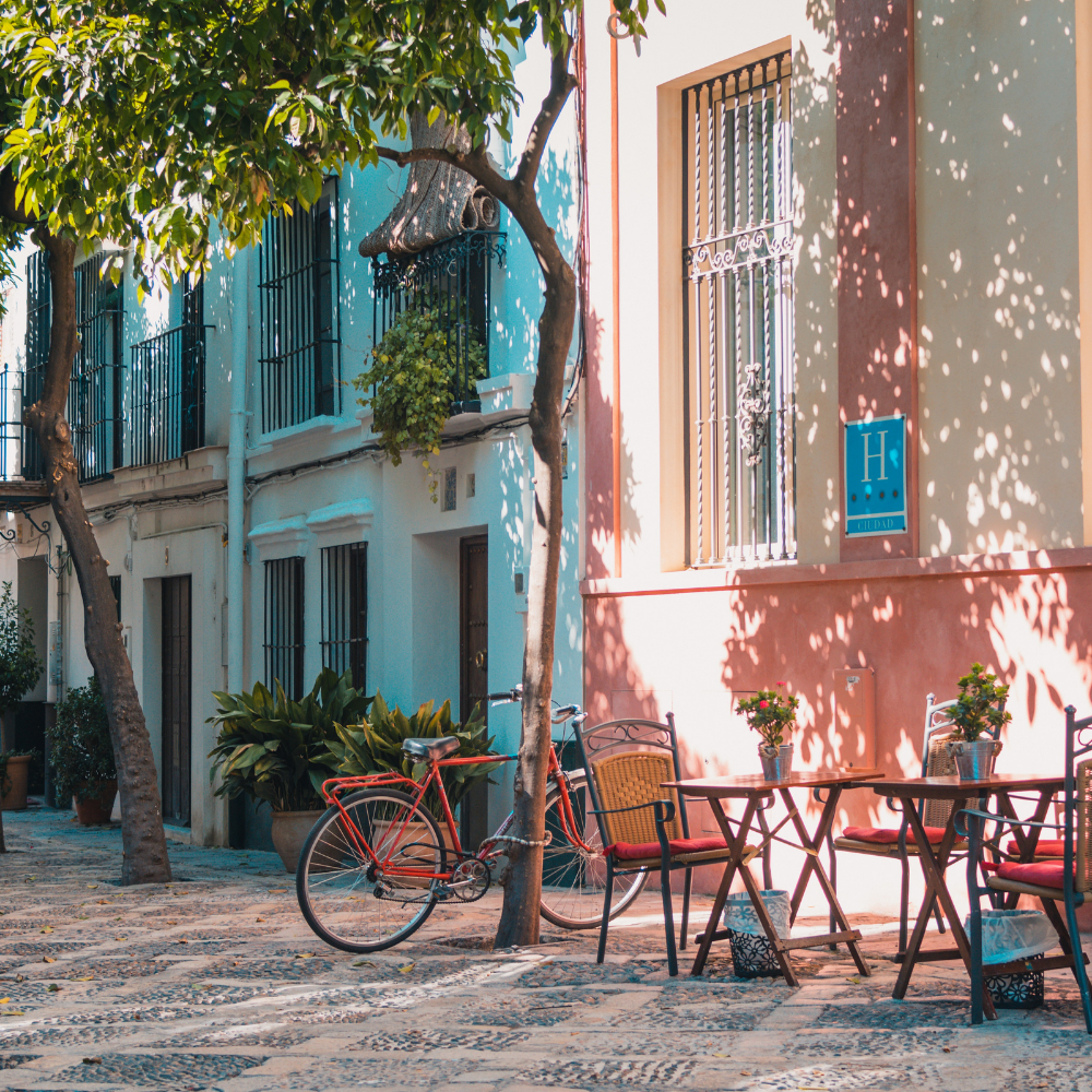We love spending time relaxing, eating and drinking on the beautiful Spanish streets. 