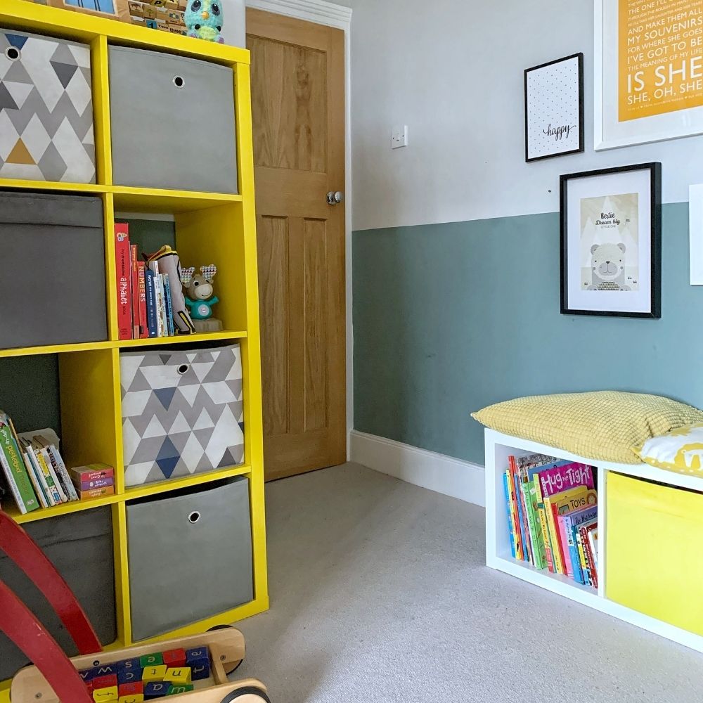 Add shelves, bookcase, colour block the walls, add splashes of colours to create a vibrant and fun room. 