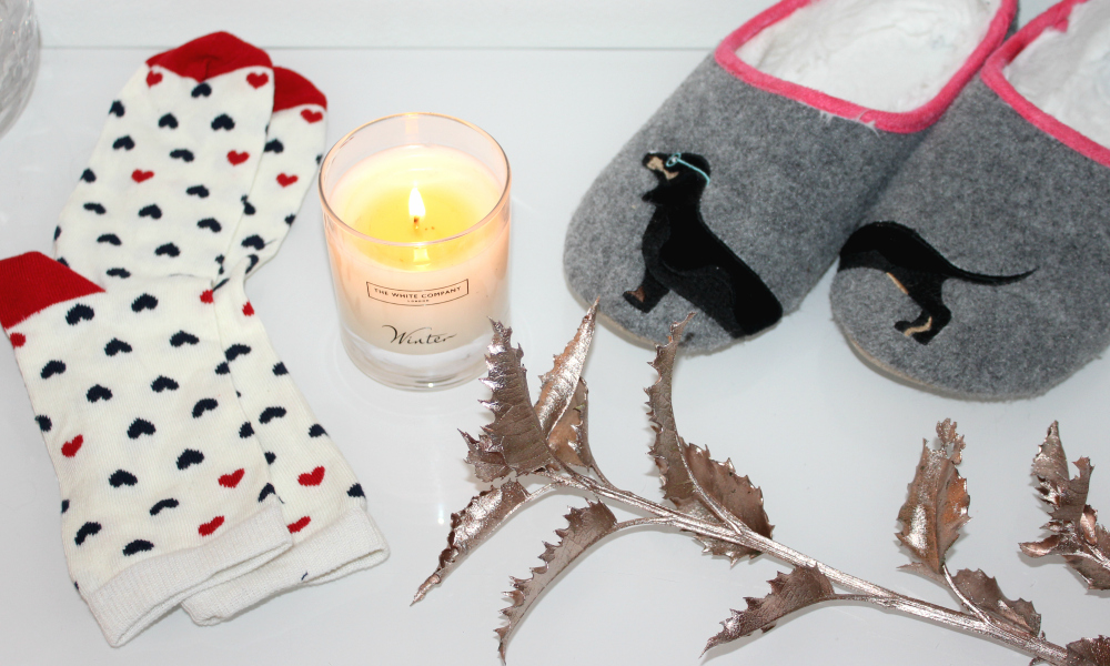 Socks, Slippers, Candle