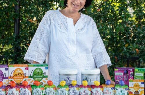 Cat Founder Piccolo with range of Piccolo products from infant formula to cooking